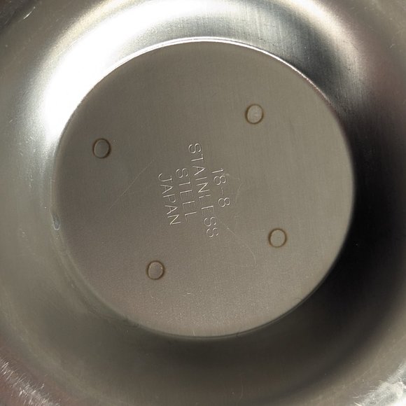 MCM stainless steel soup bowls Japan ´set´ of 3, sauce bowls with attached dish - Picture 10 of 12